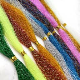5pcs fly fishing line crystal twisted holographic tinsel 10colors for making jig hook lure files decorating lure making material
