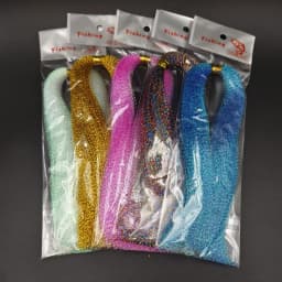 5pcs fly fishing line crystal twisted holographic tinsel 10colors for making jig hook lure files decorating lure making material