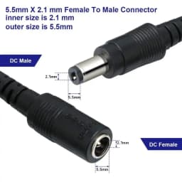 DC Extension Cable 1M 2M 3M 5M 10M 5.5x2.1mm Female to Male Plug for 12V 5V 24V Power Adapter Cord Home CCTV Camera LED Strip