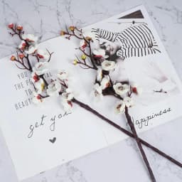 1pc Artificial Flowers Spring Plum Blossom Peach Branch Silk Flowers Home Wedding Party Decoration Christmas Wreaths Accessories