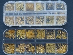 12Grids Moon Star Nails Gold Metallic Nail Sequins Charms 3D Nail Art Tips Decoration 3D Metal Moon Star Sun Bead Rivet Nail Je