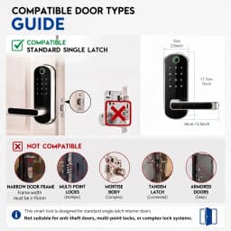 Smart Fingerprint Door Lock App Remote Control Keyless WIFI Digital Touchscreen Lock NFC IP67 Waterproof with 2 IC Cards