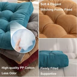 Floor Pillow Square Floor Seating Pillow Cushion Meditation Yoga Seat Kneeling Pillows Thick Tufted Cushions Mat Pad Balcony