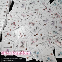 5Pcs Mermaid Face Jewels Gems Rhinestones Rave Eyes Body Temporary Sticker Crystal Face Stickers Decorations for Women & Girl **
