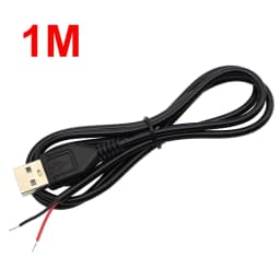 5V USB 2.0 2 Pin 2 Wire DIY USB Male Jack Connector Cable Power Charge Extension Cable Cord 0.3m/1m/2m Connector Adapter