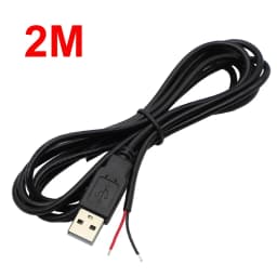 5V USB 2.0 2 Pin 2 Wire DIY USB Male Jack Connector Cable Power Charge Extension Cable Cord 0.3m/1m/2m Connector Adapter