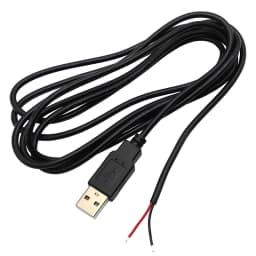 5V USB 2.0 2 Pin 2 Wire DIY USB Male Jack Connector Cable Power Charge Extension Cable Cord 0.3m/1m/2m Connector Adapter