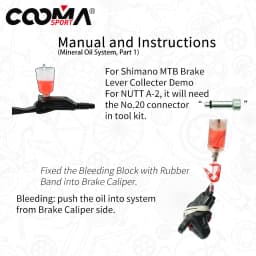 Hydraulic Brake Bleed Kit for NUTT A1 A2 Hydraulic Brake, Mineral Oil Basic Tool Kit