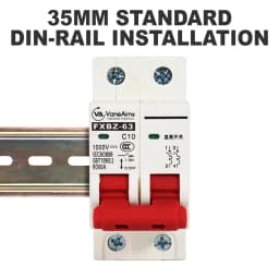 2P DC 1000V Solar Circuit Breaker 6A 10A 20A 25A 32A 40A 50A 63A DC1000v PV MCB Din Rail Battery Switch for Photovoltaic System
