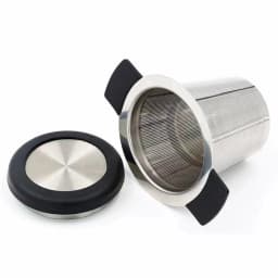Stainless Steel Tea Filter with Double-Handle, Silicone Tea Filter, Double-Ear Tea Maker, Tea Partition