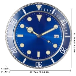 34cm Luxury Creative Wall Clock Modern Metal Design Art Wall Clock Home Large Digital Luminescent Bedroom Decoration Clock