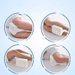Leg Pillow, Side Pillow, Memory Foam Knee Pillow with Side Sleeping Belt, Leg Knee Pillow with Removable and Washable Cover