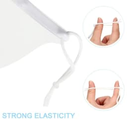 5Pcs Reusable Transparent Anti-fog Mask Shield Cover Restaurant School Plastic Anti-saliva Mouth Shield Beauty Tattoo Accessory