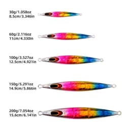 200g Long Casting Slow Sinking Fishing Lures Jigging Hard Wobblers Artificial Baits Luminous Vertical Fishing Lure Fishing Jig