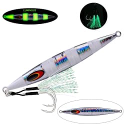 200g Long Casting Slow Sinking Fishing Lures Jigging Hard Wobblers Artificial Baits Luminous Vertical Fishing Lure Fishing Jig