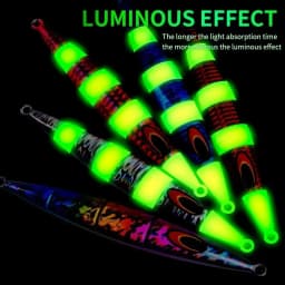 200g Long Casting Slow Sinking Fishing Lures Jigging Hard Wobblers Artificial Baits Luminous Vertical Fishing Lure Fishing Jig