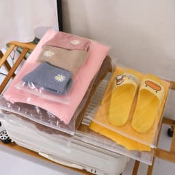 PE Transparent Shoe Storage Bag Multi-purpose Dust Bag Travel Zipper Bag Waterproof Moisture-proof Sealing Shoe Cover Ziplock
