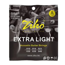 ZIKO DAG-010 6Pcs/Set Acoustic Guitar Strings Steel Core Copper Wound Guitarra Strings Acoustic Guitar Parts & Accessories