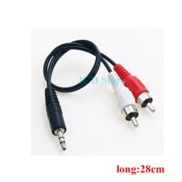Universal RCA Cable 3.5mm Jack Stereo Audio Cable to 2RCA Socket Female to Male to Headphone 3.5 AUX Y Adapter for DVD Amplifier