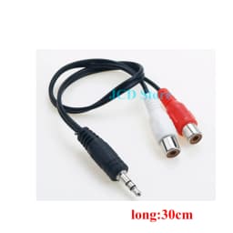 Universal RCA Cable 3.5mm Jack Stereo Audio Cable to 2RCA Socket Female to Male to Headphone 3.5 AUX Y Adapter for DVD Amplifier