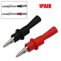 2pcs Red+Black Wire Tips Test Clip Clamp For Multi-Meter Tester AC DC 10A 1000V Multimeter Tool Accessories
