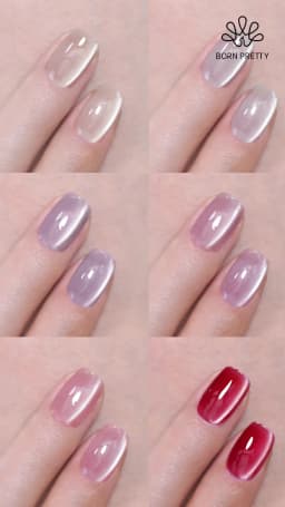 BORN PRETTY Sparkling Glass Bead Cat Magnetic Gel Nail Polish Flash White Spar Red Color Semi Permanent Soak Off UV Gel Varnish