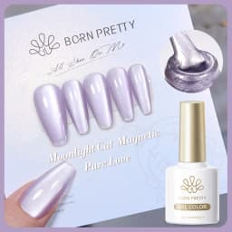 BORN PRETTY Sparkling Glass Bead Cat Magnetic Gel Nail Polish Flash White Spar Red Color Semi Permanent Soak Off UV Gel Varnish