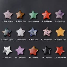 5pcs Natural Stone Amethyst Rose Quartz Crystal Star Mineral Specimen Gemstone Agate Fish Tank Jewelry Home Decoration Ornament