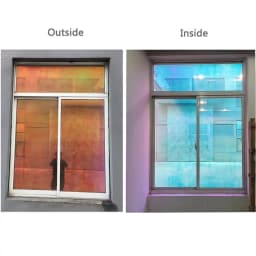 2/3/5M Iridescent Dichroic Glass Privacy Film Rainbow Holographic Window Film Chameleon Window Tint Self Adhesive Decoration