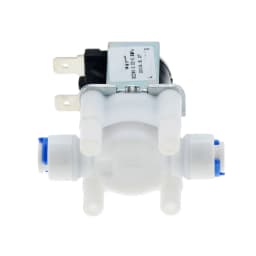 AC220V DC12V/24V Plastic Solenoid Valve 1/4'' Quick Contact Normally Closed Water Inlet Drain Valve