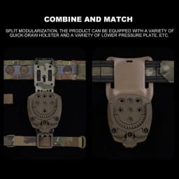 Tactical Holster Adapter 360 Degree Revolve Outdoor Hunting Holster Base Mounting Modular Airsoft Shooting Holster Accessories