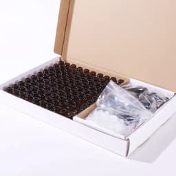100pcs Essential Oil Bottle Gift Box, 3ml Brown Glass Split Bottle with Throttling Hole - Suitable for Travel and Storage
