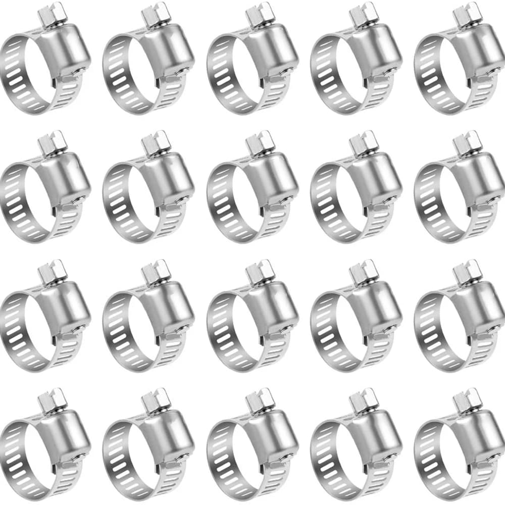 10pcs Stainless Steel Adjustable Drive Hose Clamp Fuel Line Worm Size Clip Hoop Hose Clamp Hot Sale