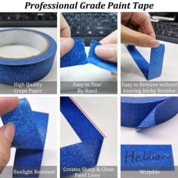 50m/Roll Blue Paint Washi Tape Multi-Surface Masking Removal For Security Wall Painting Crafts Art Construction Renovation Home