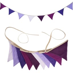 2.6M Nursery Fabric Bunting 10 Triangle Pennant Flags Party Decor Banner Home Baby Shower Carnival Garland