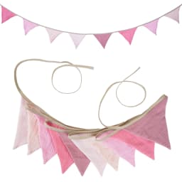 2.6M Nursery Fabric Bunting 10 Triangle Pennant Flags Party Decor Banner Home Baby Shower Carnival Garland