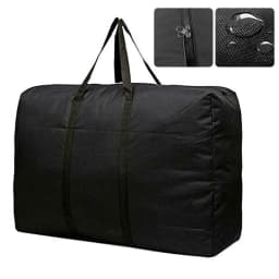 Unisex Large Capacity Folding Duffle Bag Travel Clothes Storage Bags Zipper Oxford Weekend Bag Thin Portable Moving Luggage Bags