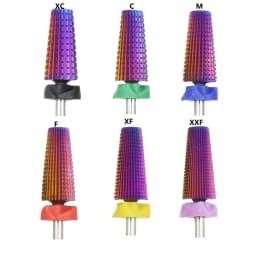 5-in-1 Purple Professional Tungsten Carbide Nail Drill Bits, Unscented Tapered Milling Cutters for Gel Acrylic Removal, Manicure