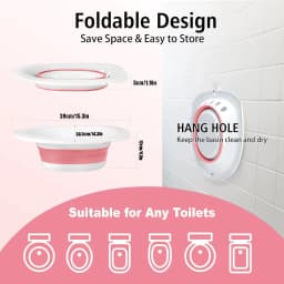 Sitz Bath for Hemorrhoids, Sitz Bath for Toilet Seat, Postpartum Care, Sits Bath Kit for Women, Collapsible, Flusher Hose