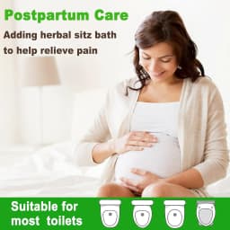 Sitz Bath for Hemorrhoids, Sitz Bath for Toilet Seat, Postpartum Care, Sits Bath Kit for Women, Collapsible, Flusher Hose
