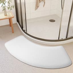 Thickened bathroom absorbent mat curved shower room door mat toilet bathroom foot mat non-slip mat entrance mat