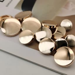 10pcs Round Smooth Plane Gold Metal Buttons for Clothing Jeans Blouse Mini Sewing Accessories Designer Sewing Buttons Wholesale