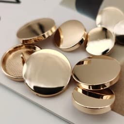 10pcs Round Smooth Plane Gold Metal Buttons for Clothing Jeans Blouse Mini Sewing Accessories Designer Sewing Buttons Wholesale