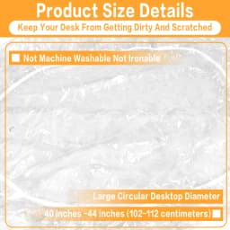 Round Tablecloth Elastic Transparent PVC Waterproof Oil-Proof Table Protector Cover Home Fitted Dinning Table Covers 3 Size