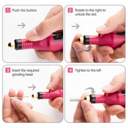 LULAA Electric Nail Drill Machine Set Pedicure Grinding Equipment Mill For Manicure Professional Strong Nail Polishing Tool