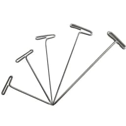 50/100Pcs T Shape Pins Needles 21-57mm Sliver Stainless Steel For Crafts Blocking Knitting Holding Wigs Hair Extender