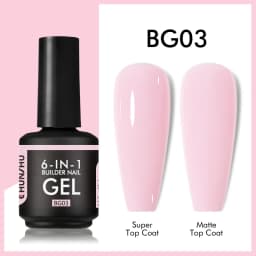 CHUNSHU TPO Free 6 IN 1 Extension UV Gel Polish In A Bottle Builder Nail Gel Rubber Base Coat Semi Permanent Nails Art 15ML
