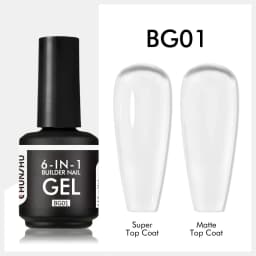 CHUNSHU TPO Free 6 IN 1 Extension UV Gel Polish In A Bottle Builder Nail Gel Rubber Base Coat Semi Permanent Nails Art 15ML