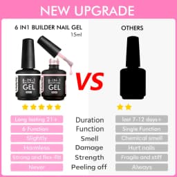 CHUNSHU TPO Free 6 IN 1 Extension UV Gel Polish In A Bottle Builder Nail Gel Rubber Base Coat Semi Permanent Nails Art 15ML