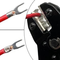 50PCS Pure Copper Fork Crimp Terminals Non Insulated Spade Terminals DSN/SNB0.5/1.25/3.5/5.5/8-3/4/5/6/8 Wire Cable Connectors
